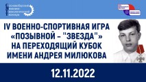 lV военно-спортивная игра «Позывной — Звезда» на переходящий кубок имени Андрея Милюкова